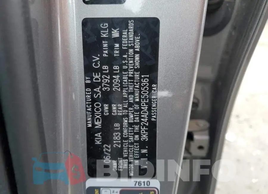 3KPF24AD4PE505361 Photo# 12