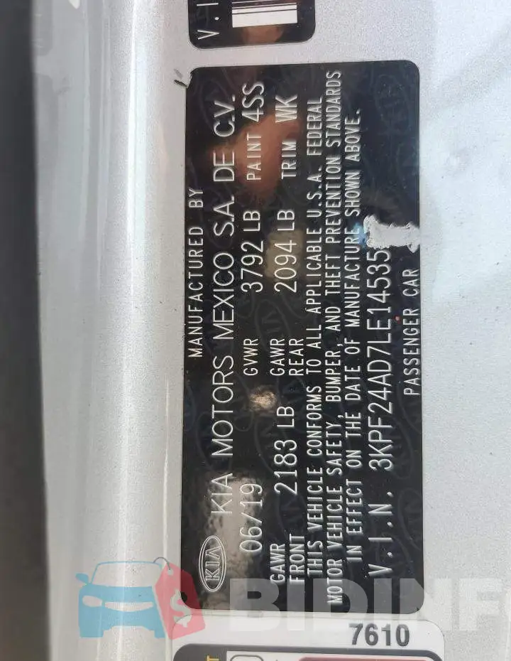 3KPF24AD7LE145352 Photo# 12