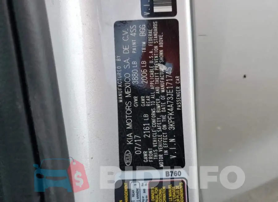 3KPFK4A73JE171745 Photo# 12