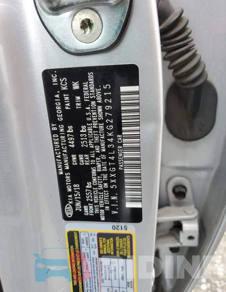 5XXGT4L34KG279215 Photo# 12