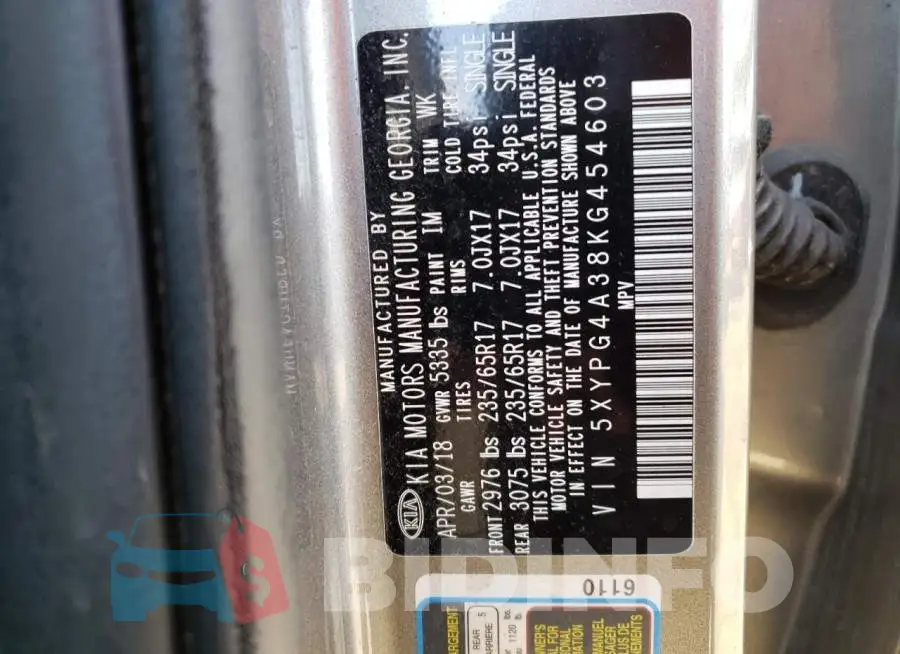 5XYPG4A38KG454603 Photo# 13