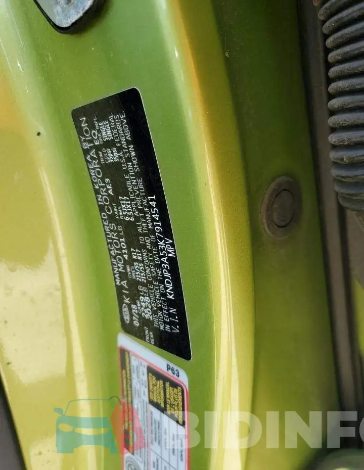 KNDJP3A53K7914541 Photo# 12