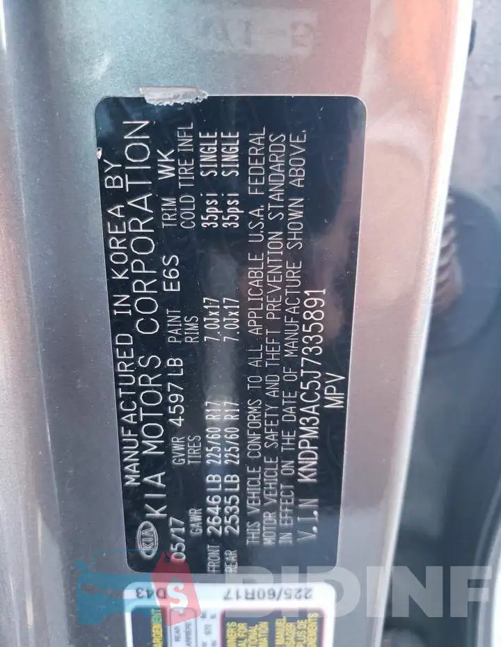 KNDPM3AC5J7335891 Photo# 12