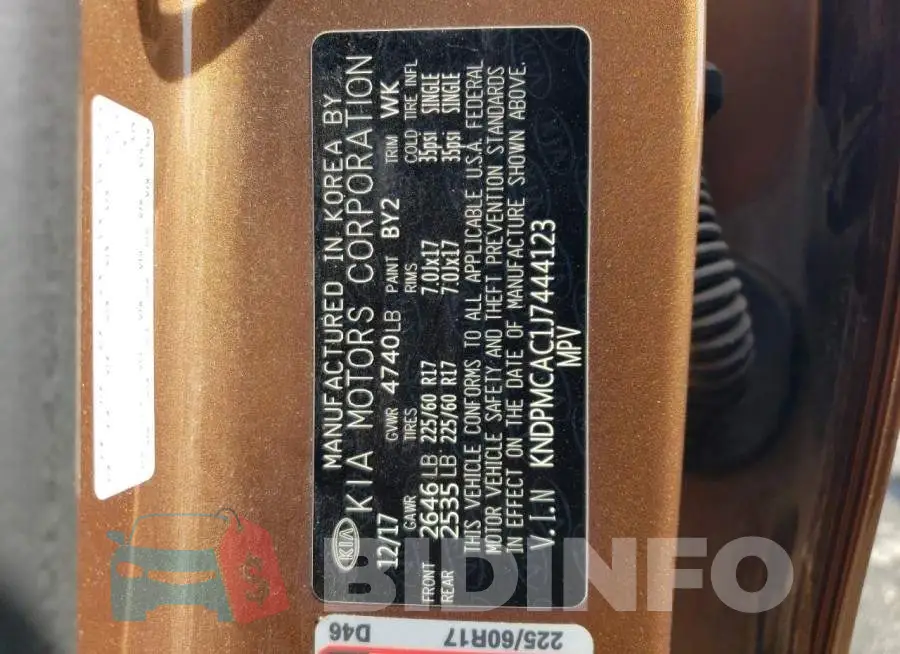 KNDPMCAC1J7444123 Photo# 14