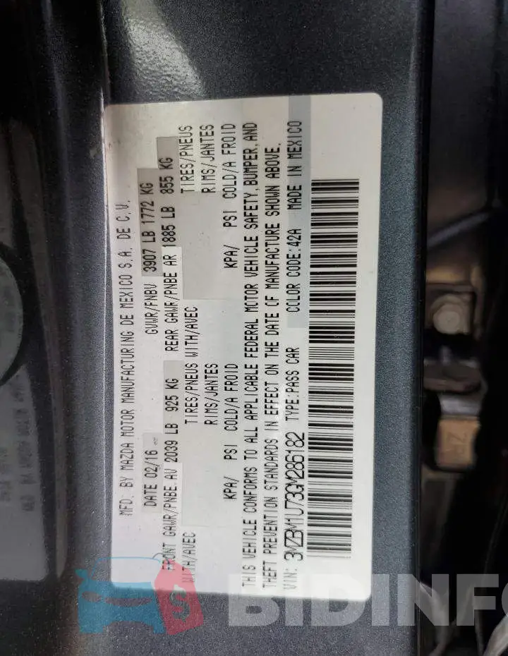 3MZBM1U73GM286182 Photo# 12