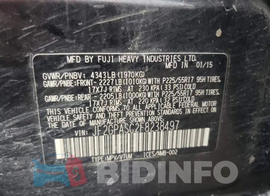 JF2GPASC2F8238497 Photo# 12