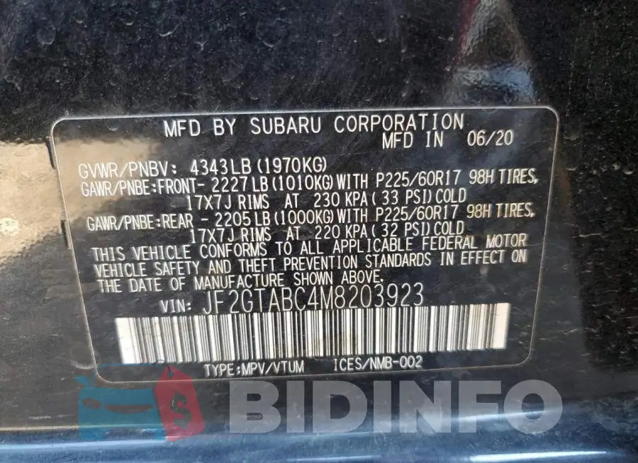 JF2GTABC4M8203923 Photo# 12