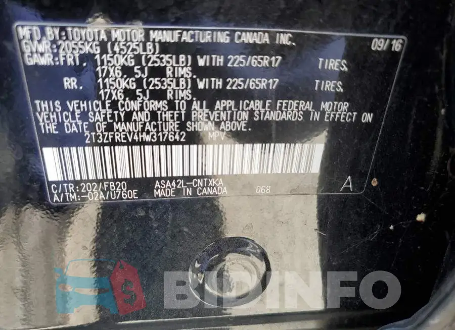 2T3ZFREV4HW317642 Photo# 13