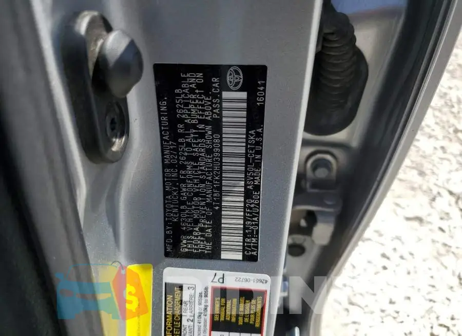 4T1BF1FK2HU399080 Photo# 12