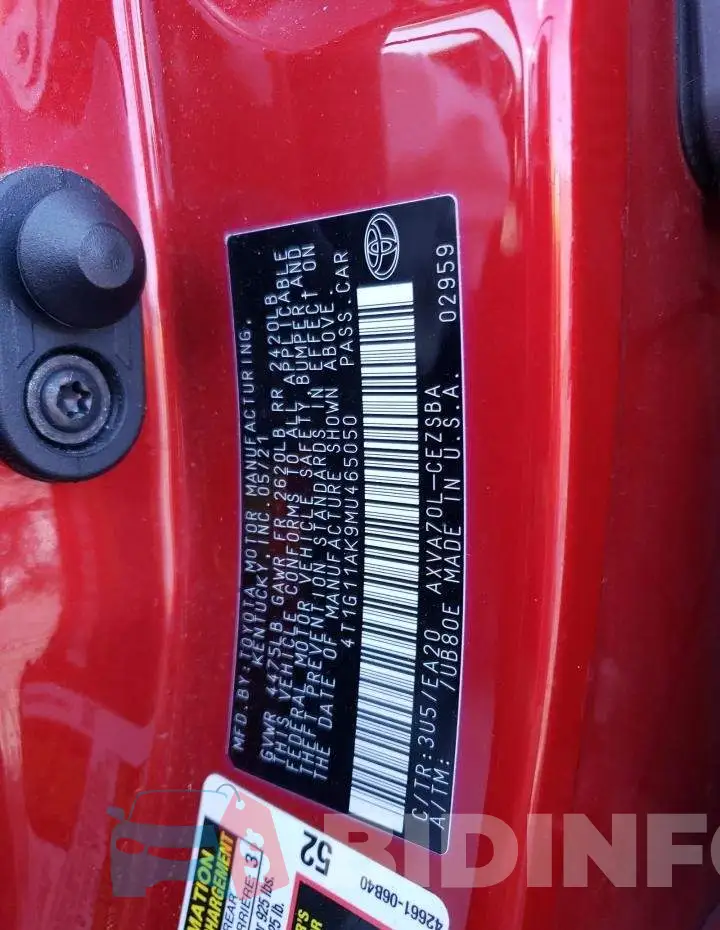 4T1G11AK9MU465050 Photo# 12