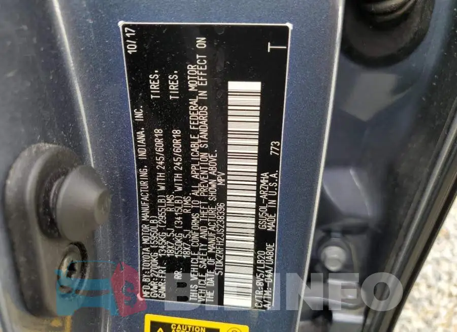 5TDKZRFH2JS238396 Photo# 13