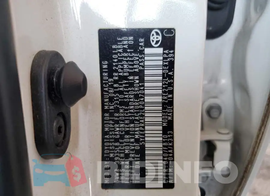 5YFEPRAE2LP047041 Photo# 12