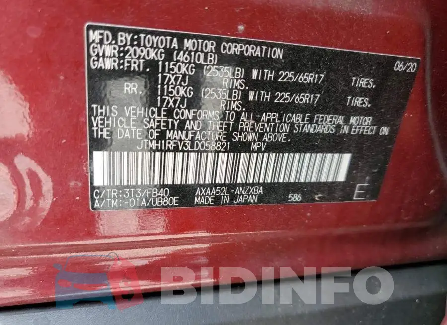 JTMH1RFV3LD058821 Photo# 12
