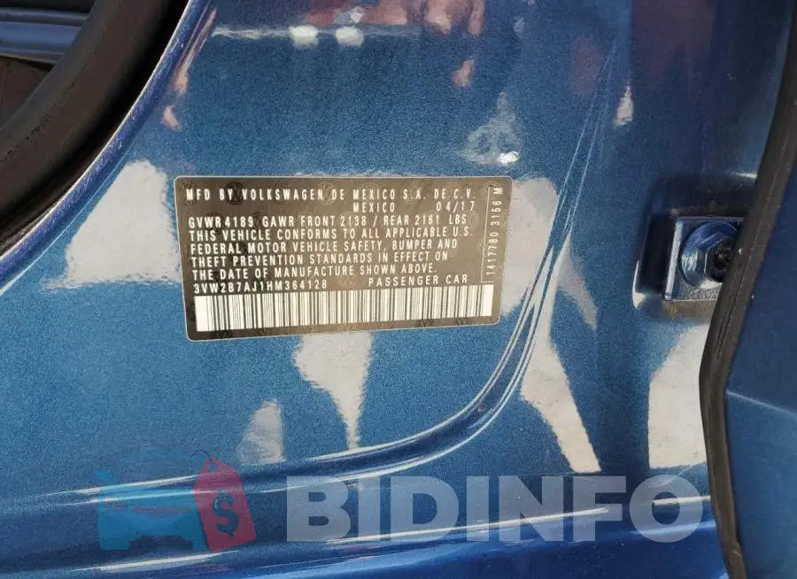3VW2B7AJ1HM364128 Photo# 13
