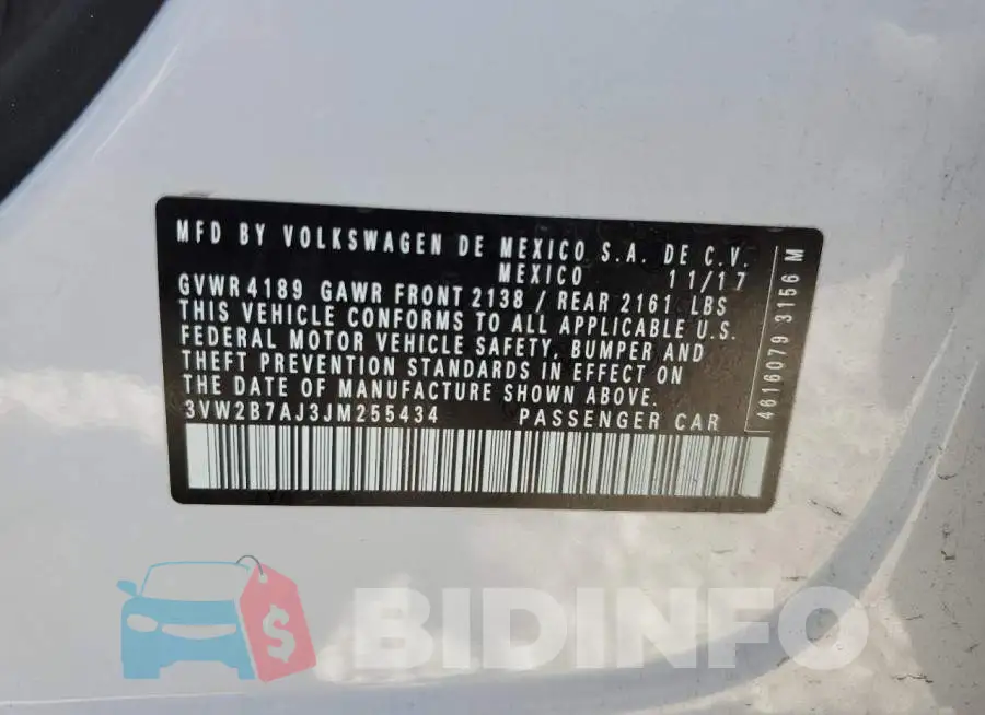 3VW2B7AJ3JM255434 Photo# 12