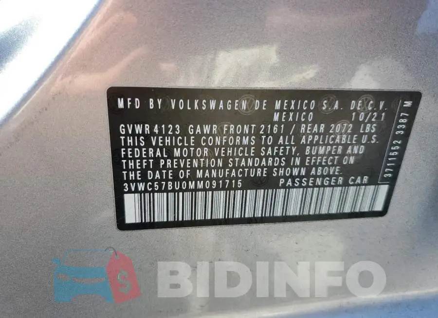 3VWC57BU0MM091715 Photo# 13
