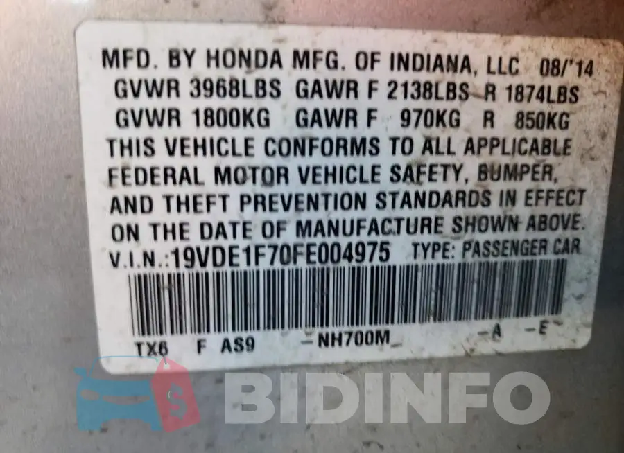 19VDE1F70FE004975 Photo# 12