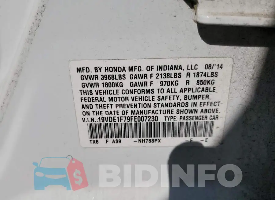 19VDE1F79FE007230 Photo# 12