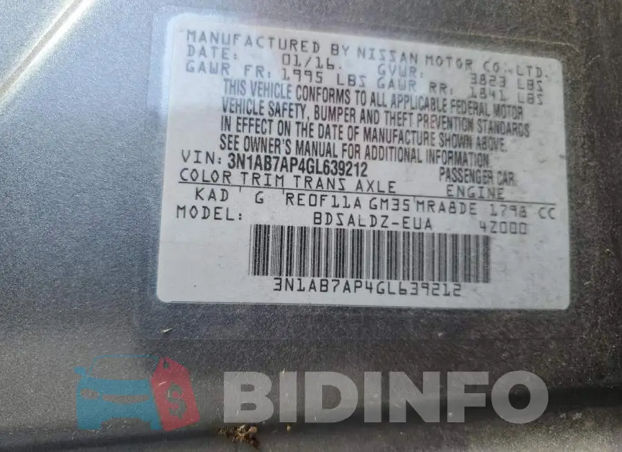 3N1AB7AP4GL639212 Photo# 12