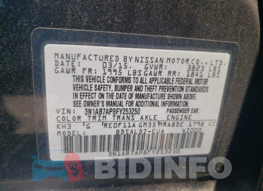 3N1AB7AP8FY253250 Photo# 12