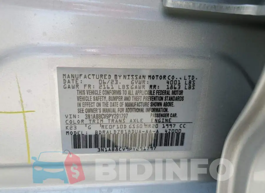 3N1AB8CV9PY291797 Photo# 12