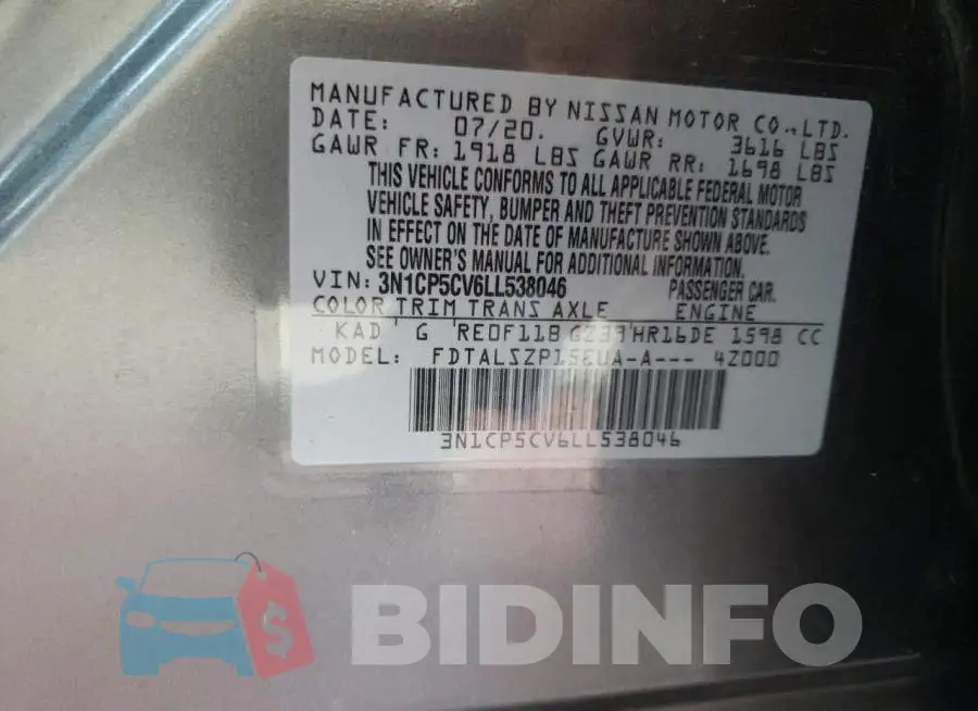 3N1CP5CV6LL538046 Photo# 13