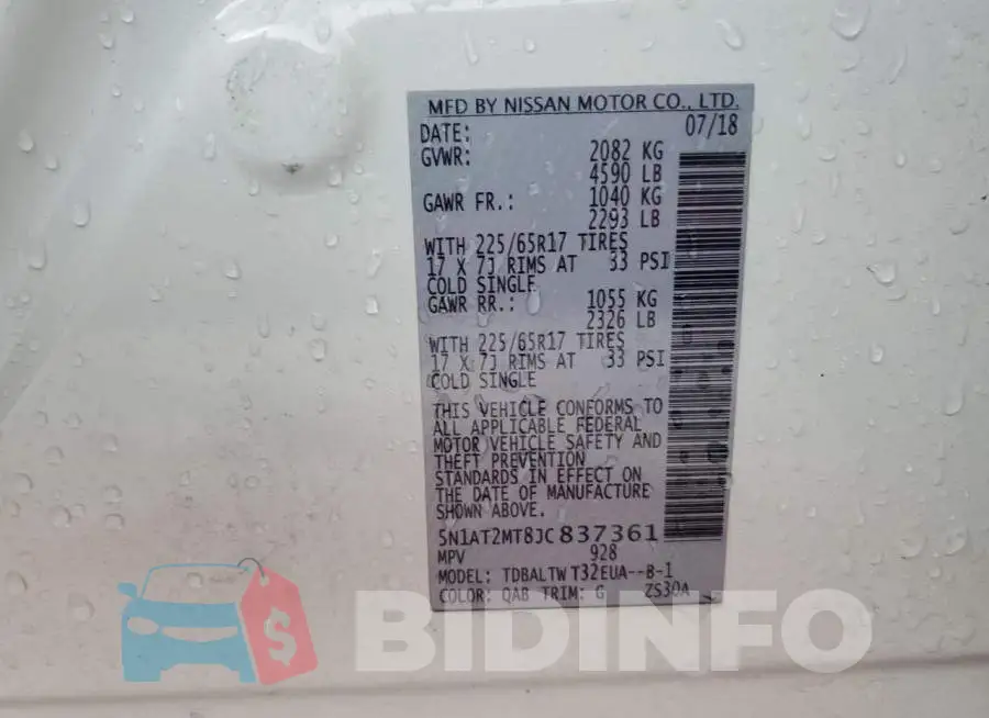 5N1AT2MT8JC837361 Photo# 12