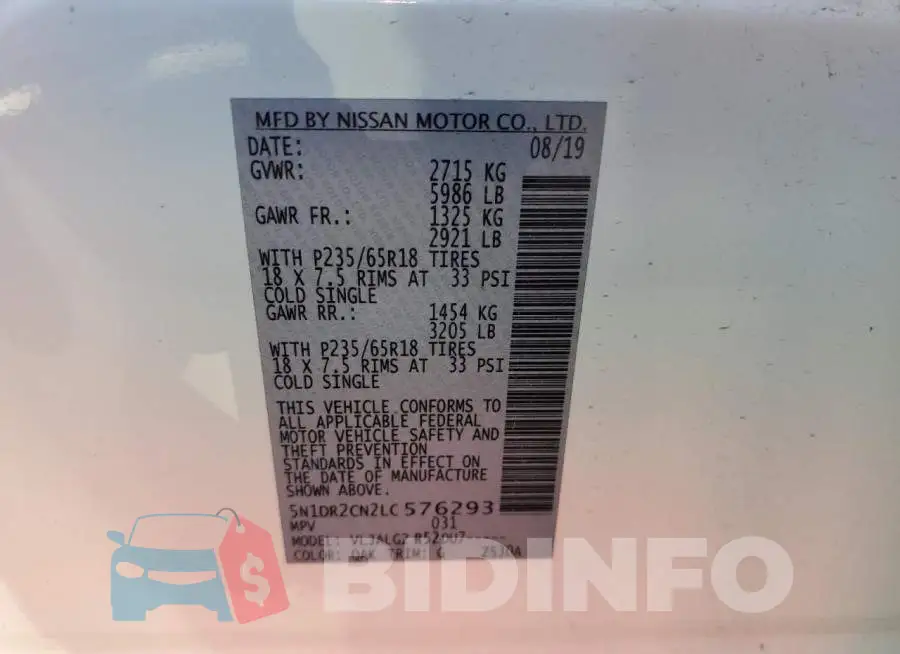 5N1DR2CN2LC576293 Photo# 13