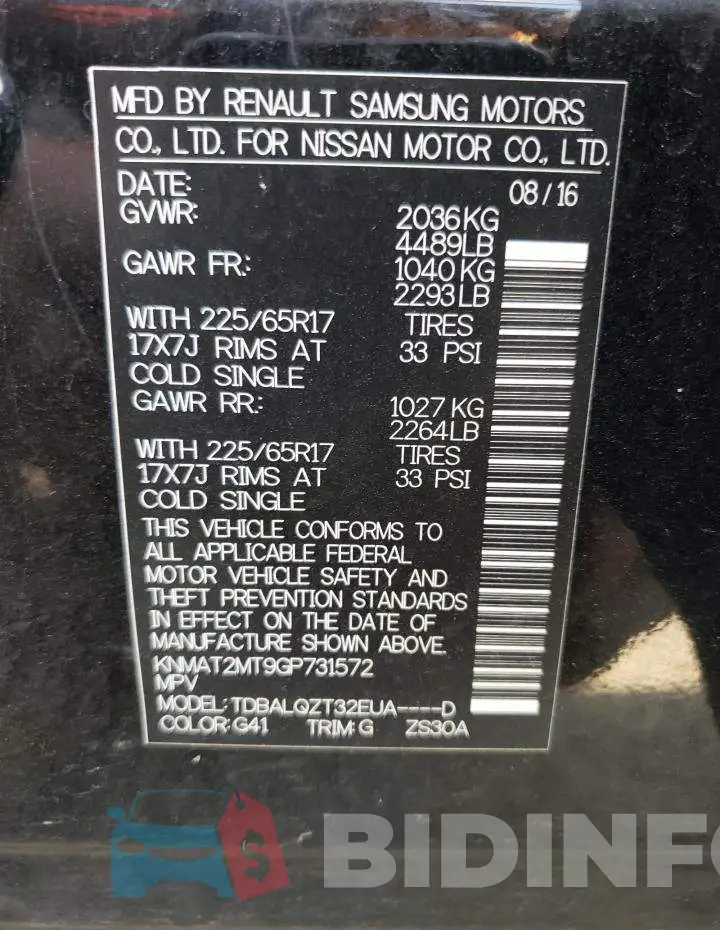KNMAT2MT9GP731572 Photo# 13
