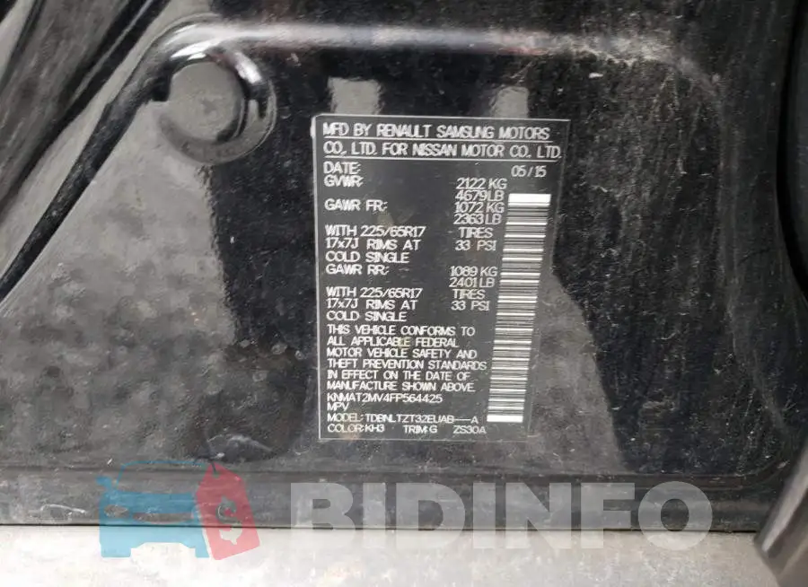 KNMAT2MV4FP564425 Photo# 13