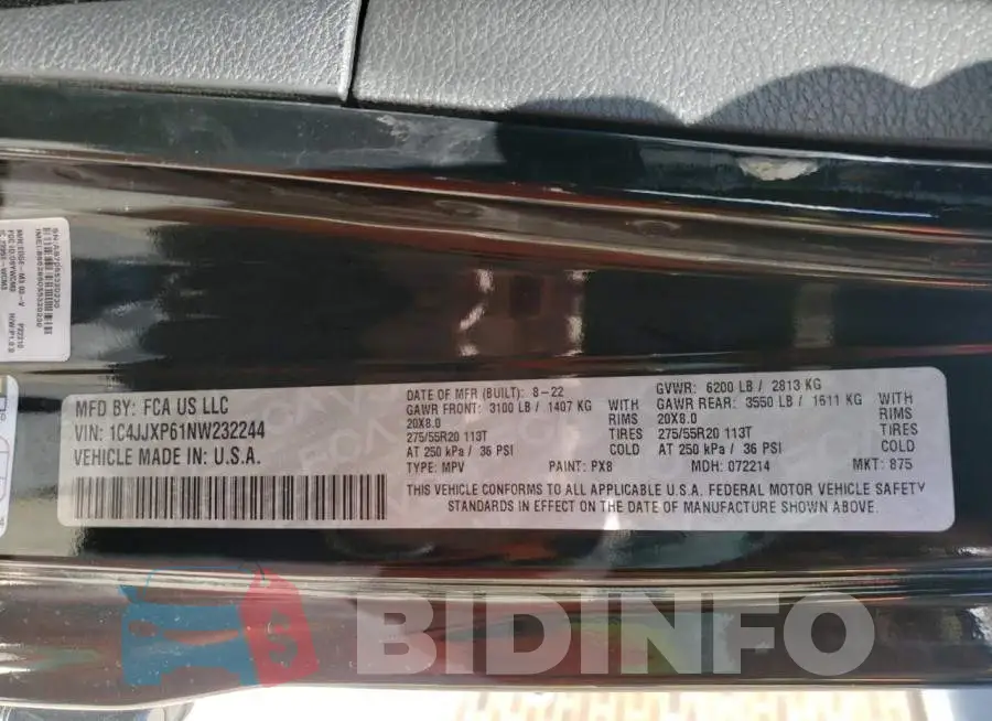 1C4JJXP61NW232244 Photo# 12