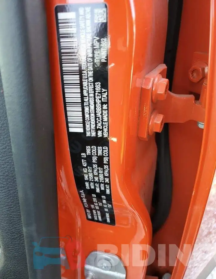 ZACCJABB5HPE71663 Photo# 13