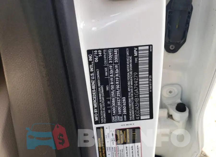 4JGDA5HB1GA794279 Photo# 12