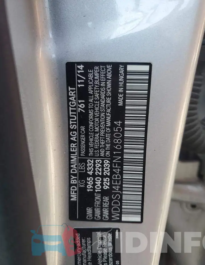 WDDSJ4EB4FN168054 Photo# 12