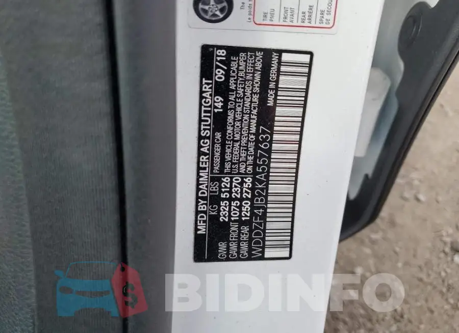 WDDZF4JB2KA557637 Photo# 12
