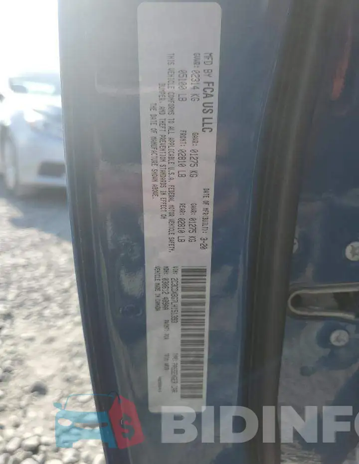 2C3CDXBG7LH151393 Photo# 12