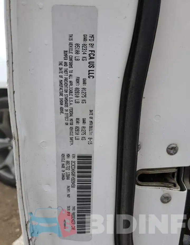 2C3CDXHG0FH928458 Photo# 12