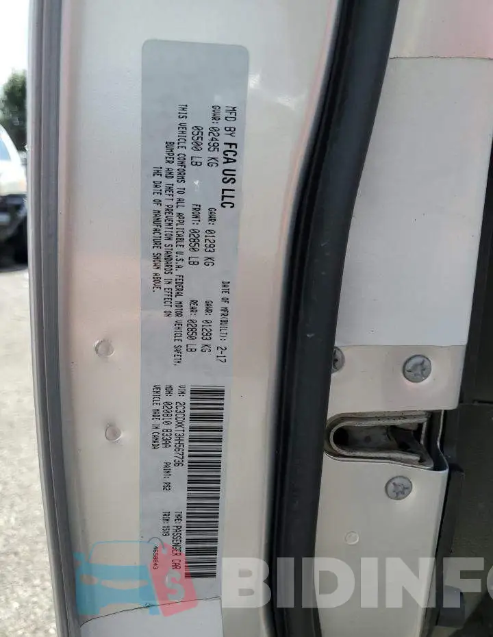 2C3CDXKT3HH567736 Photo# 12