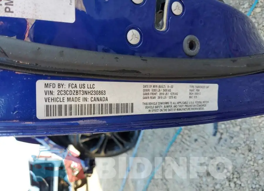 2C3CDZBT3NH230863 Photo# 13