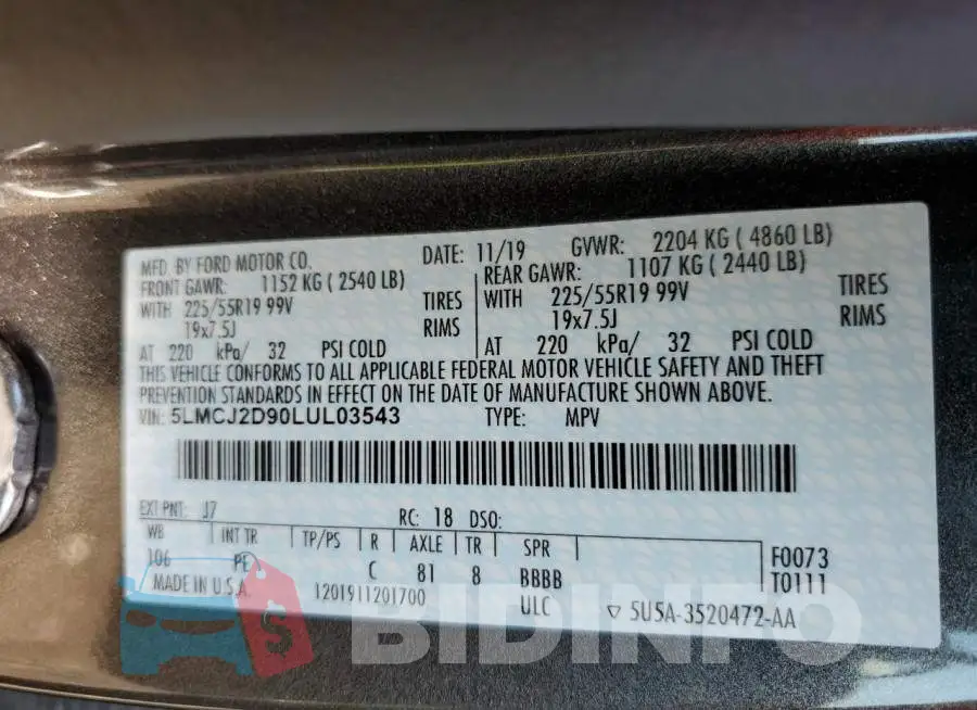 5LMCJ2D90LUL03543 Photo# 13