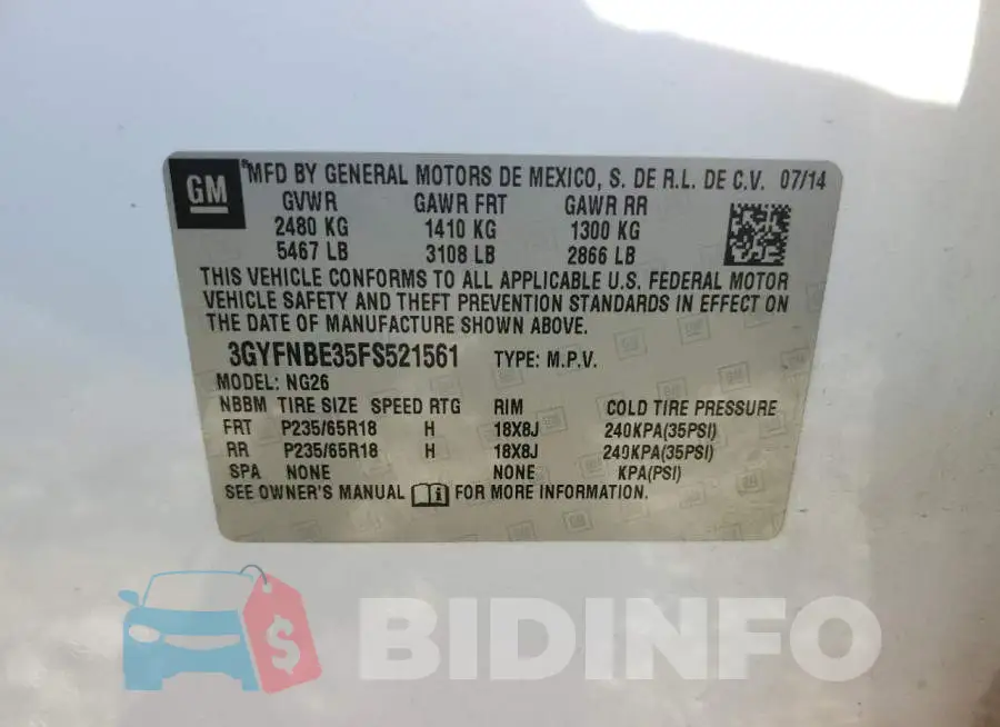 3GYFNBE35FS521561 Photo# 12