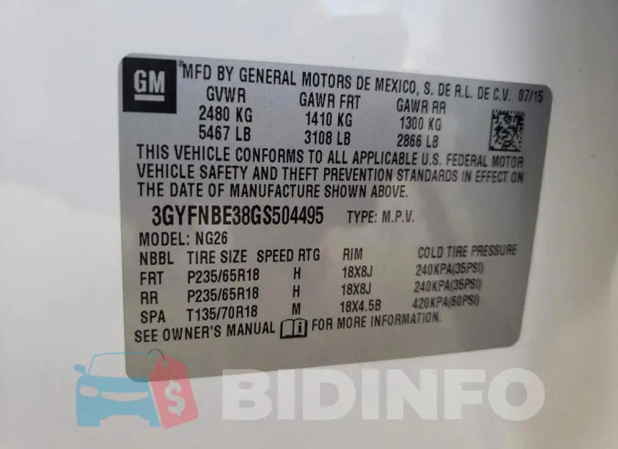 3GYFNBE38GS504495 Photo# 13
