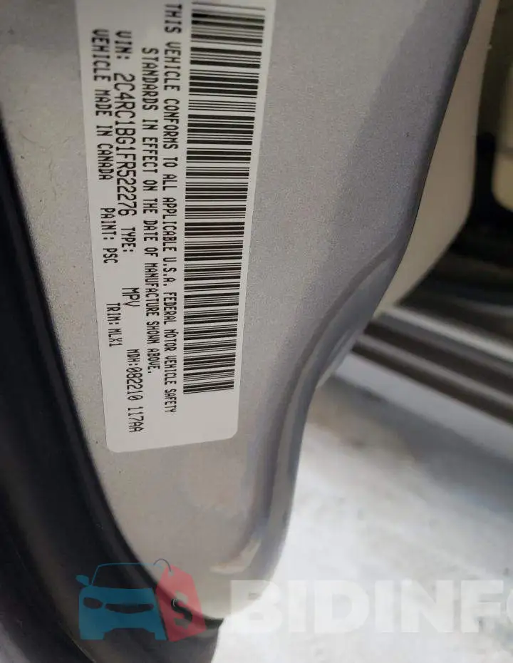 2C4RC1BG1FR522276 Photo# 12