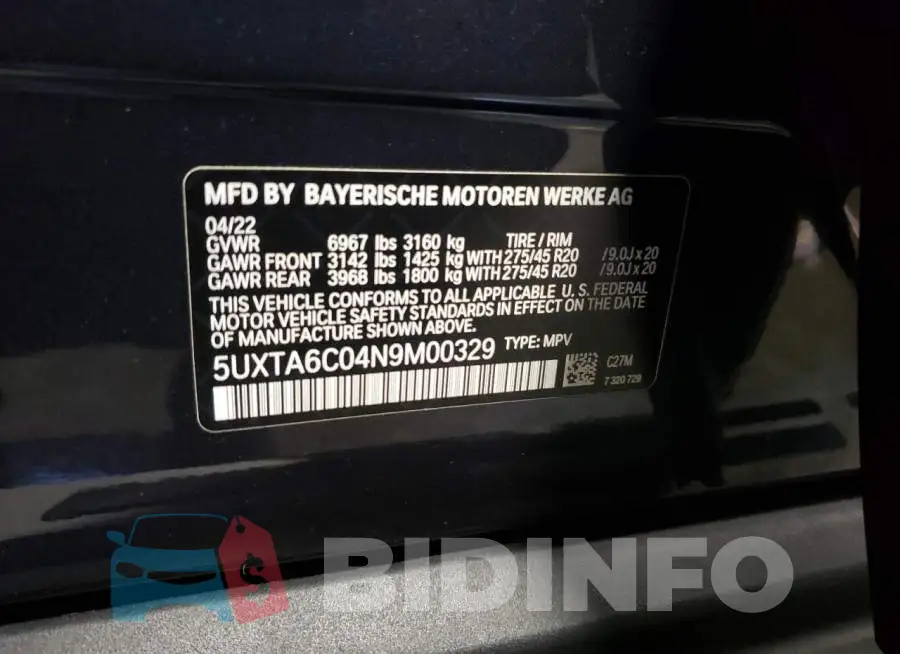5UXTA6C04N9M00329 Photo# 13