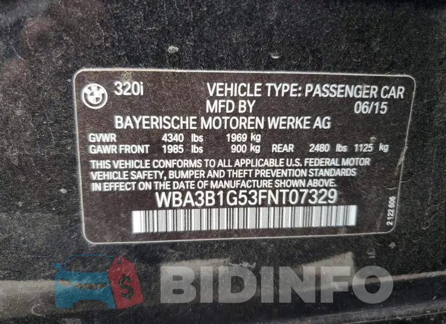 WBA3B1G53FNT07329 Photo# 12