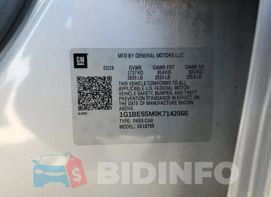 1G1BE5SM0K7142066 Photo# 13