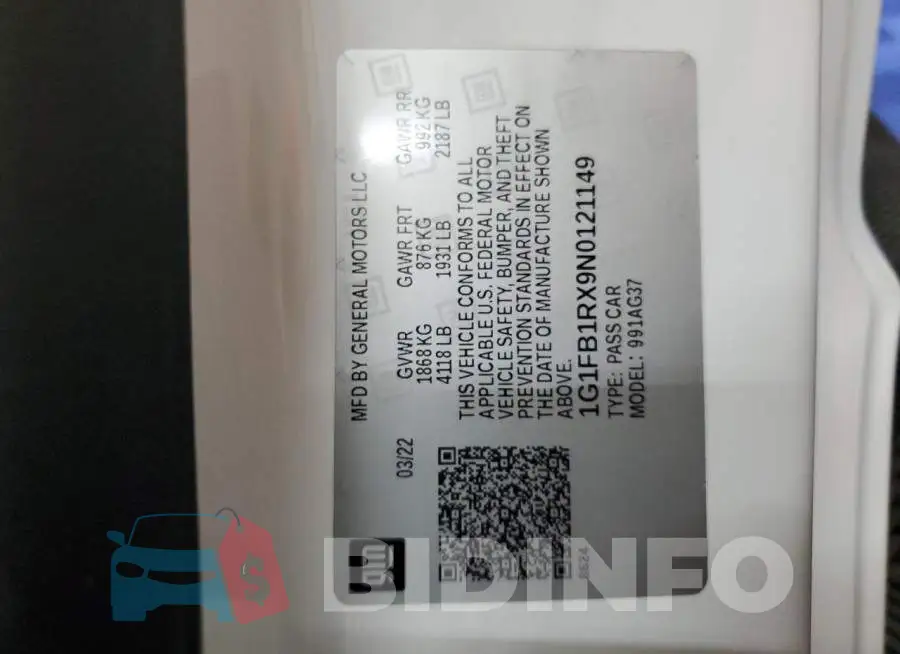 1G1FB1RX9N0121149 Photo# 12