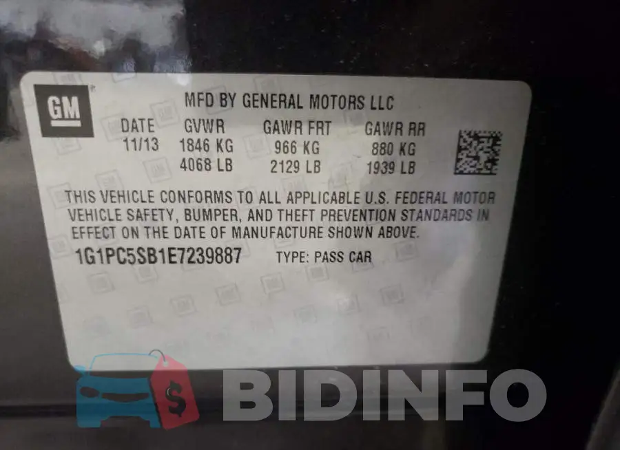 1G1PC5SB1E7239887 Photo# 12
