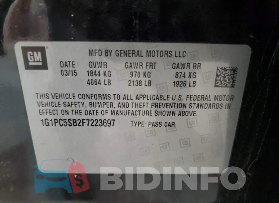 1G1PC5SB2F7223697 Photo# 12