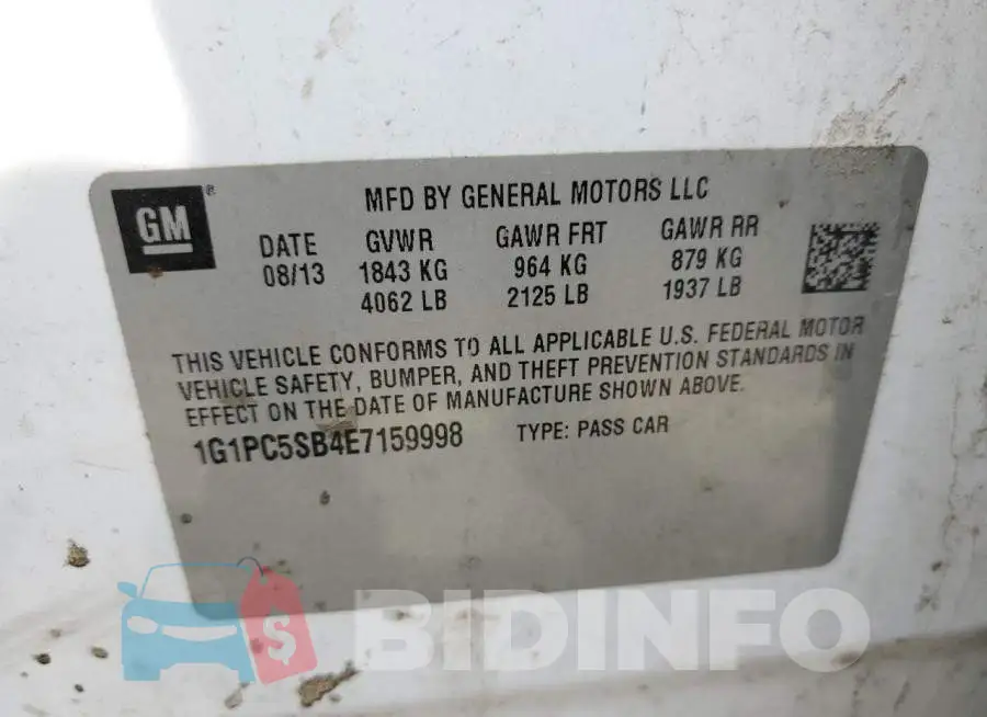 1G1PC5SB4E7159998 Photo# 12